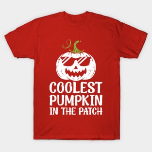 Coolest Pumpkin In The Patch Halloween Boys Girls Teens T-Shirt